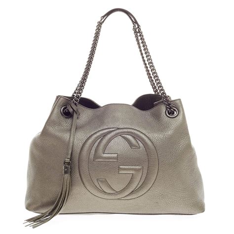 gucci soho chain strap shoulder bag studded leather large|Gucci soho bag aliexpress.